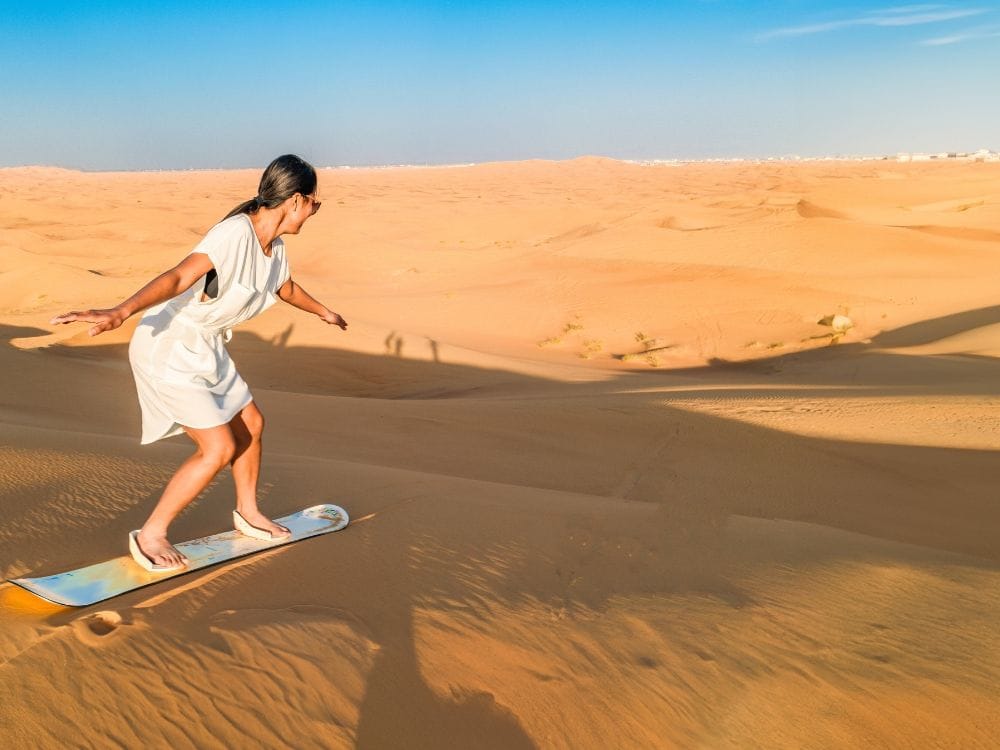Sandboarding en las dunas de Merzouga